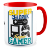 kubek SUPER CHŁOPAK - SUPER GAMER czerwony